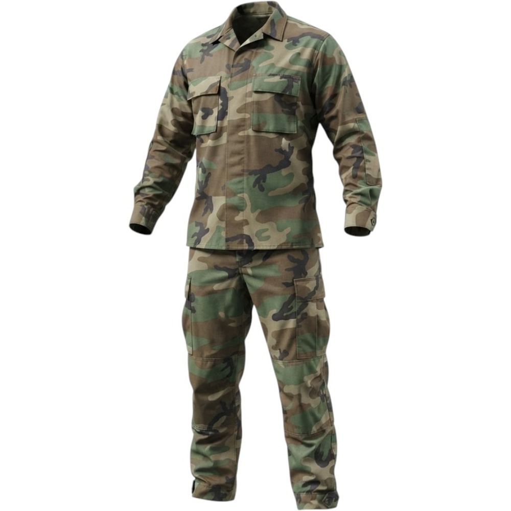 Propper Woodland Camo BDU Set Mens Large Regular Ripstop Tactical Jacket Pants